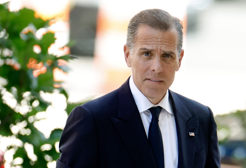 Hunter Biden wearing a suit and tie.