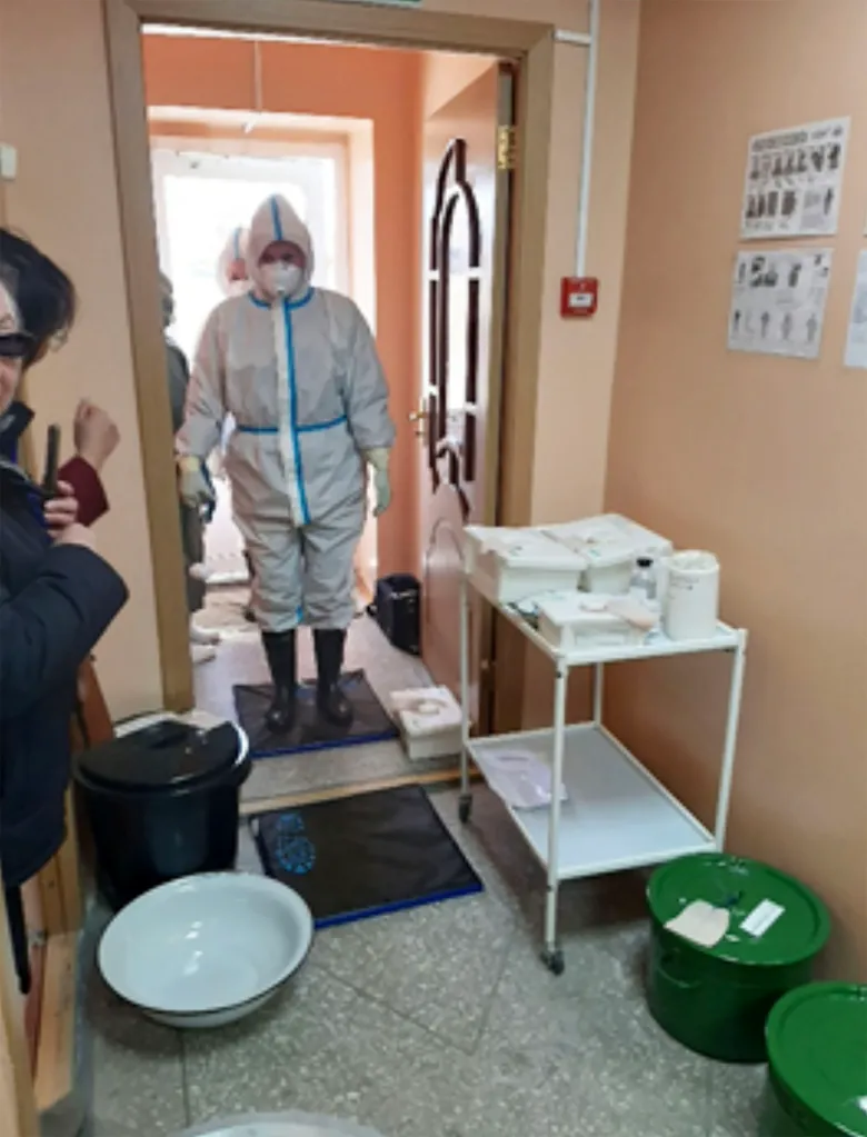 The Irkutsk anti-plague institute conducts a plague-response drill at the Russia-Mongolia border crossing.