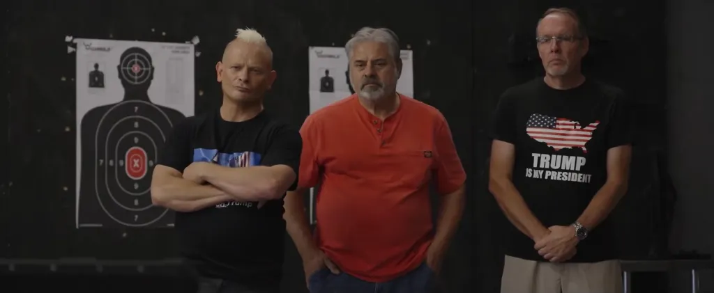 Sacha Baron Cohen with Joshua Loudermilk and Michael Aboud in Ali G: Who Iz I.