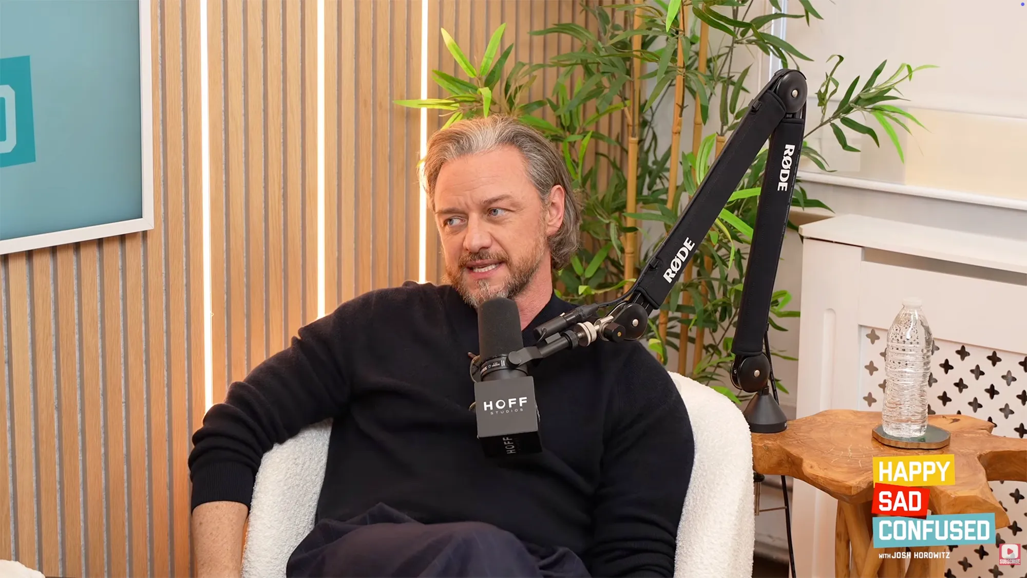 James McAvoy being interviewed on Happy Sad Confused.