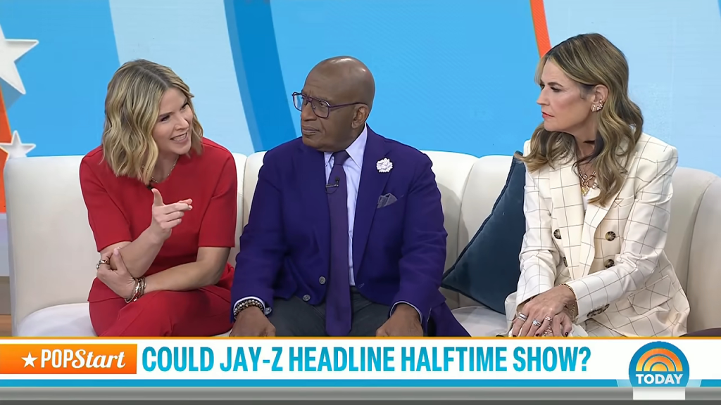 Jenna Bush Hager and Al Roker on the set of the Today Show, with a lower-third graphic reading