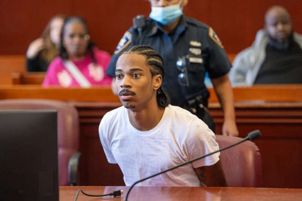 Joshua Dorsett in a courtroom.