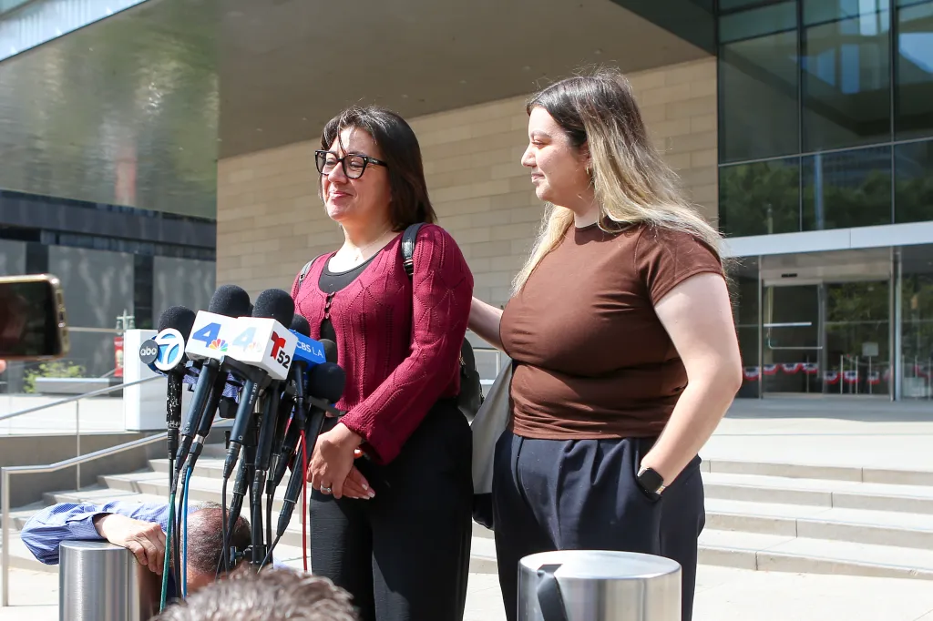 Juror Selena speaks with the press about the verdict in the Jonathan Rinderknecht Palisades Fire case.