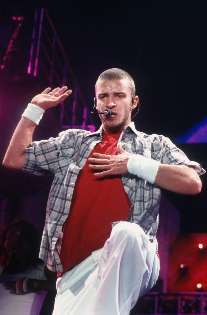 Justin Timberlake performing on stage at the Flanders Expo.
