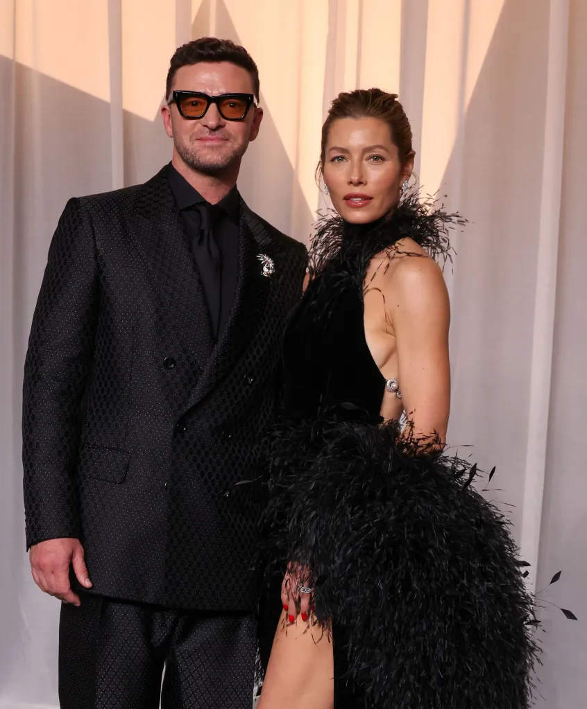 Justin Timberlake and Jessica Biel attending the Sixth Annual Academy Museum Gala.