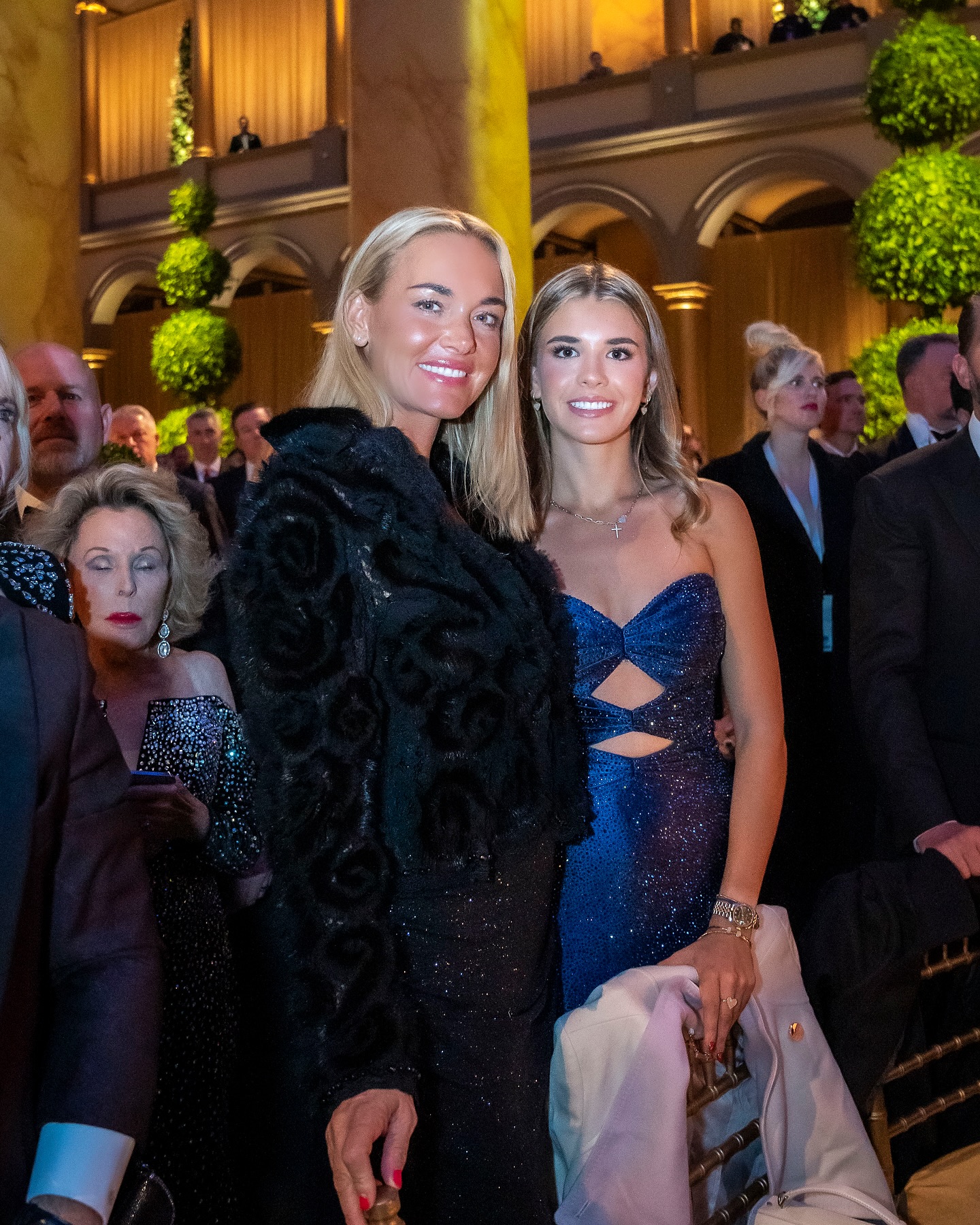 Kai Trump poses with her mother Vanessa Trump at a formal event.