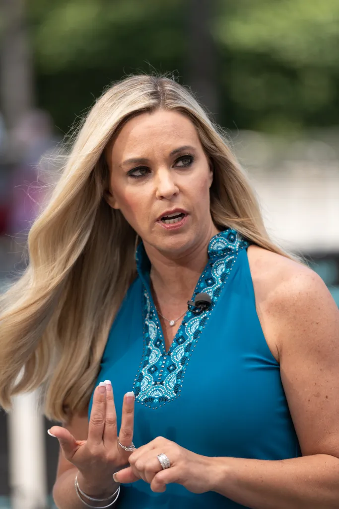 Kate Gosselin visiting Extra at Universal Studios Hollywood.