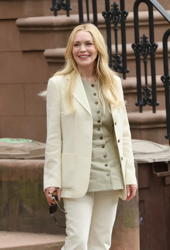 Lindsay Lohan on the set of 
