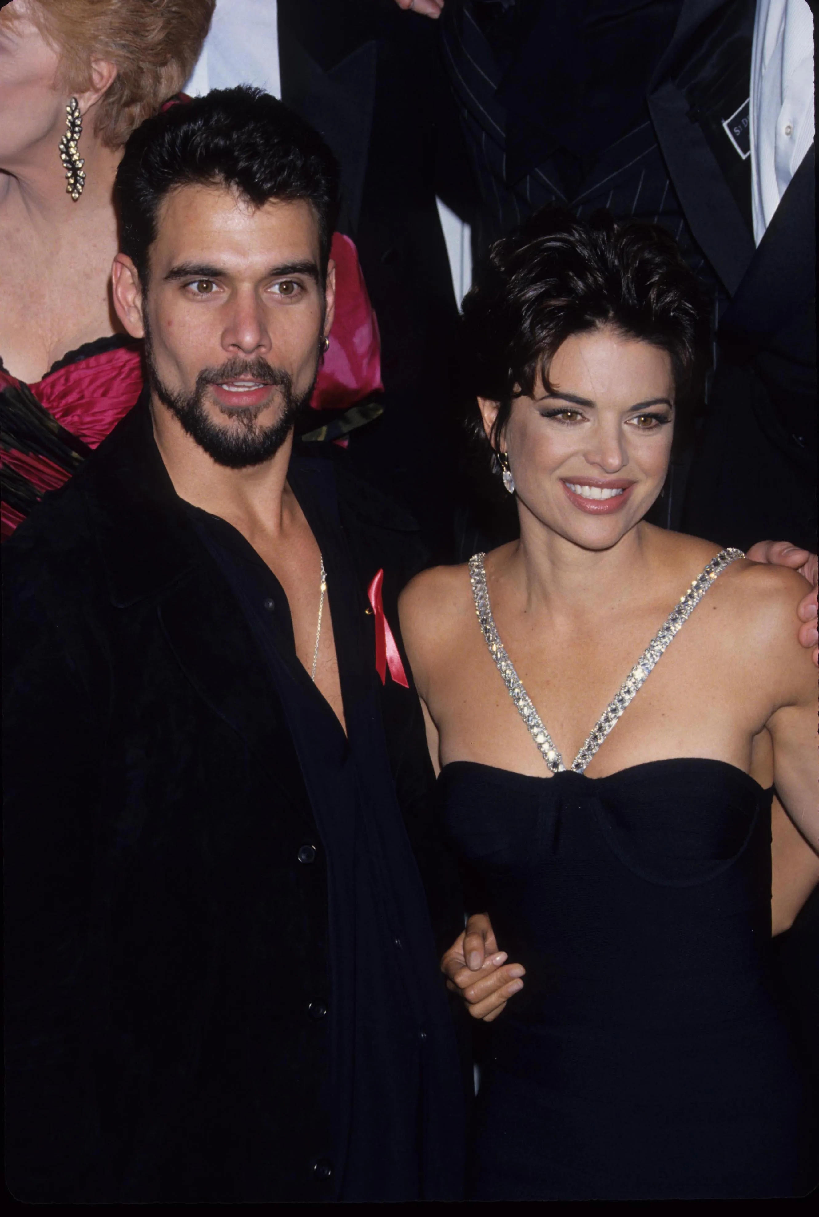 Lisa Rinna and Robert Kelker-Kelly pose together at an event.