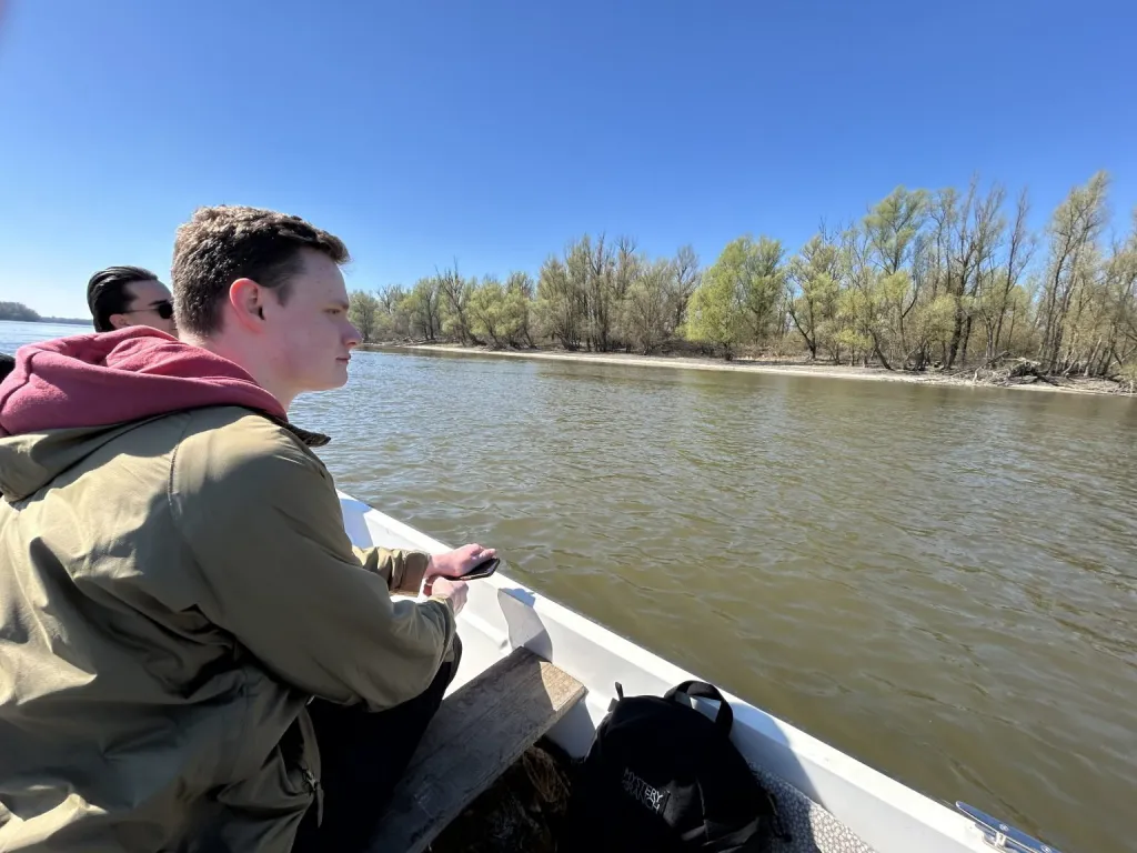 Daniel Jackson looks at the land along the Danube River he proclaimed to be the Free Republic of Verdis during a trip to the Balkans.