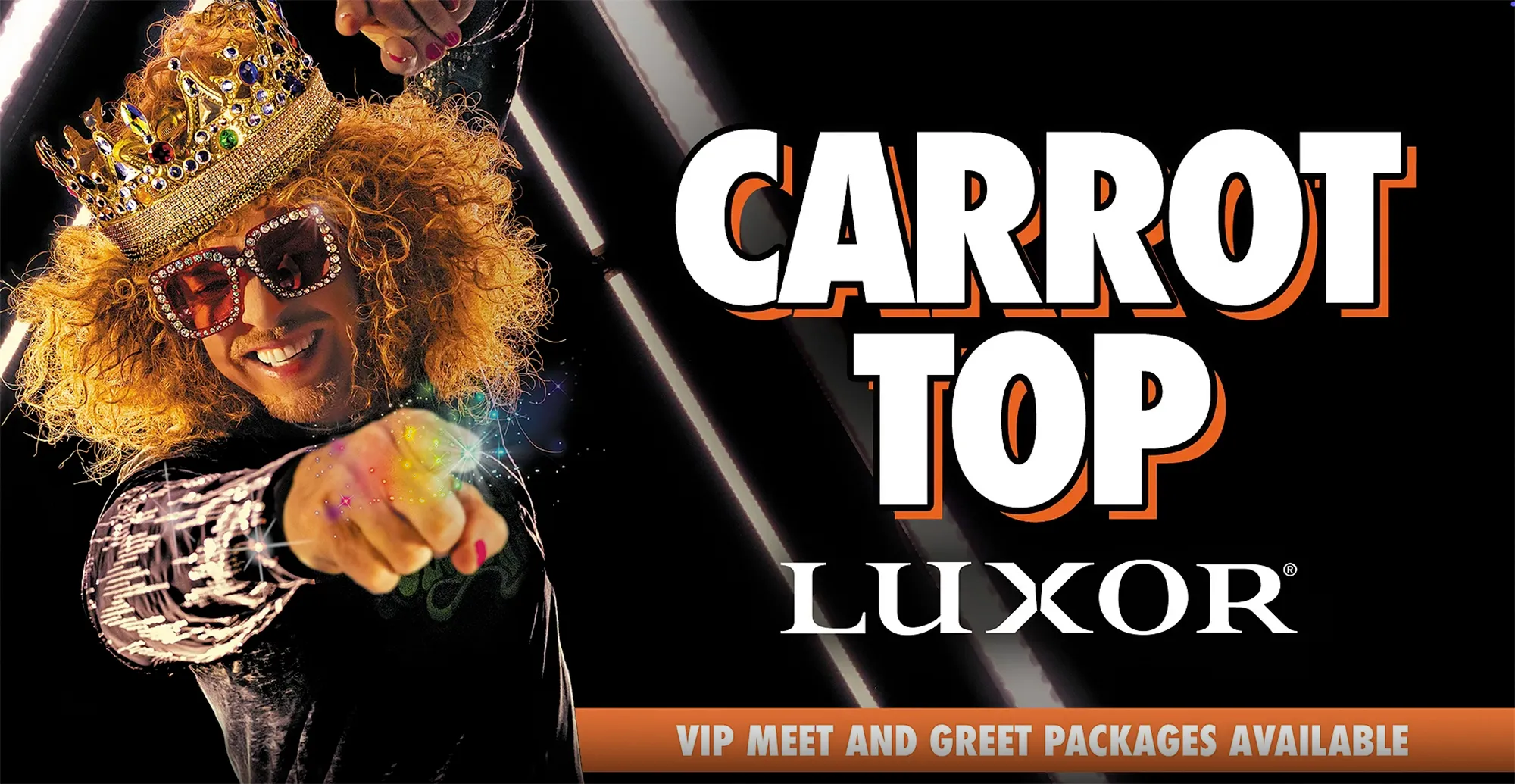 Promo image for Carrot Top at the Luxor.