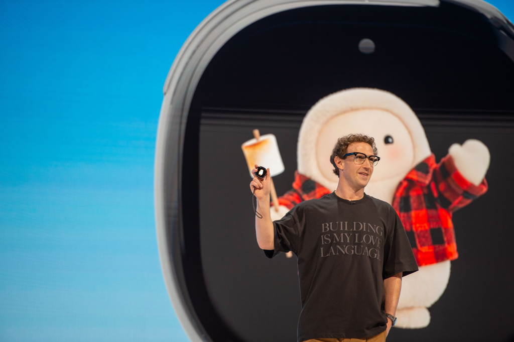 Zuckerberg in Meta glasses.