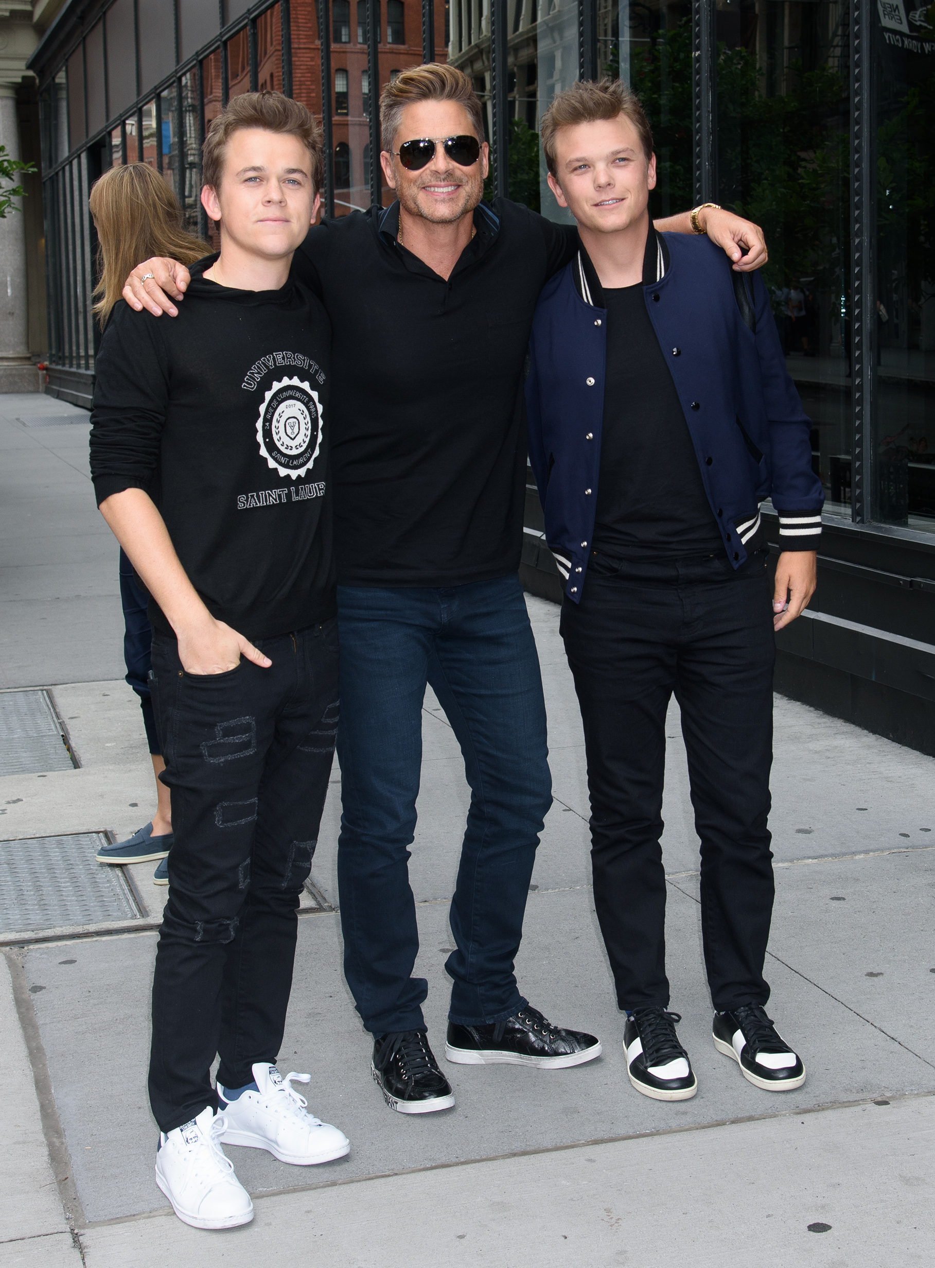 Rob Lowe with his sons, Matthew Edward Lowe and John Owen Lowe.