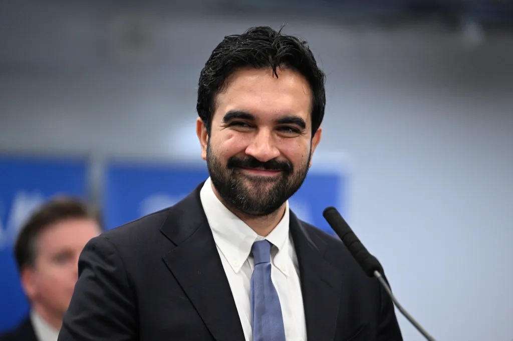 Mayor Zohran Mamdani holds a press conference.