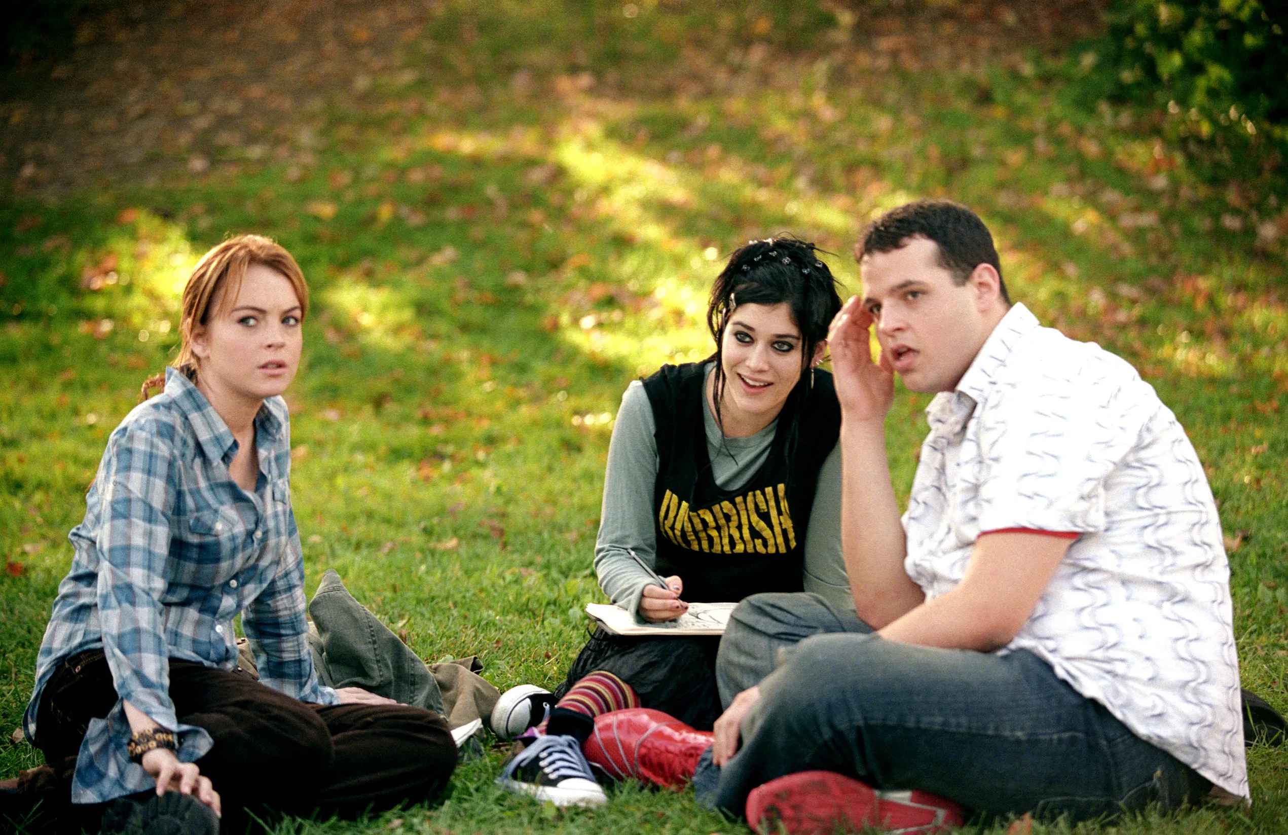 Lindsay Lohan, Lizzy Caplan and Daniel Franzese in the 2004 movie 