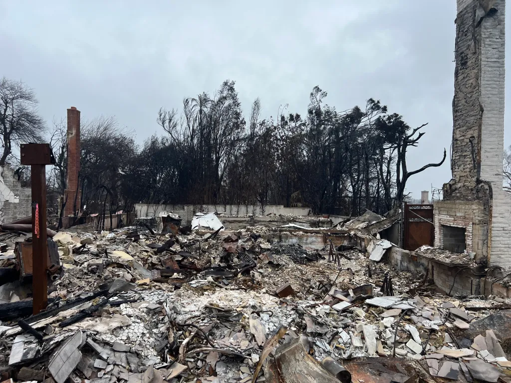 Merritt Farren's property and house destroyed after the Palisades Fire.