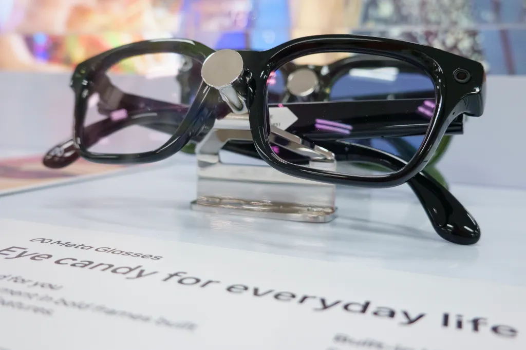 Meta glasses on display.