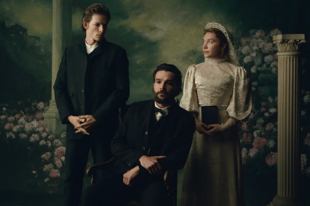 Mike Faist, Christopher Abbott and Florence Pugh in