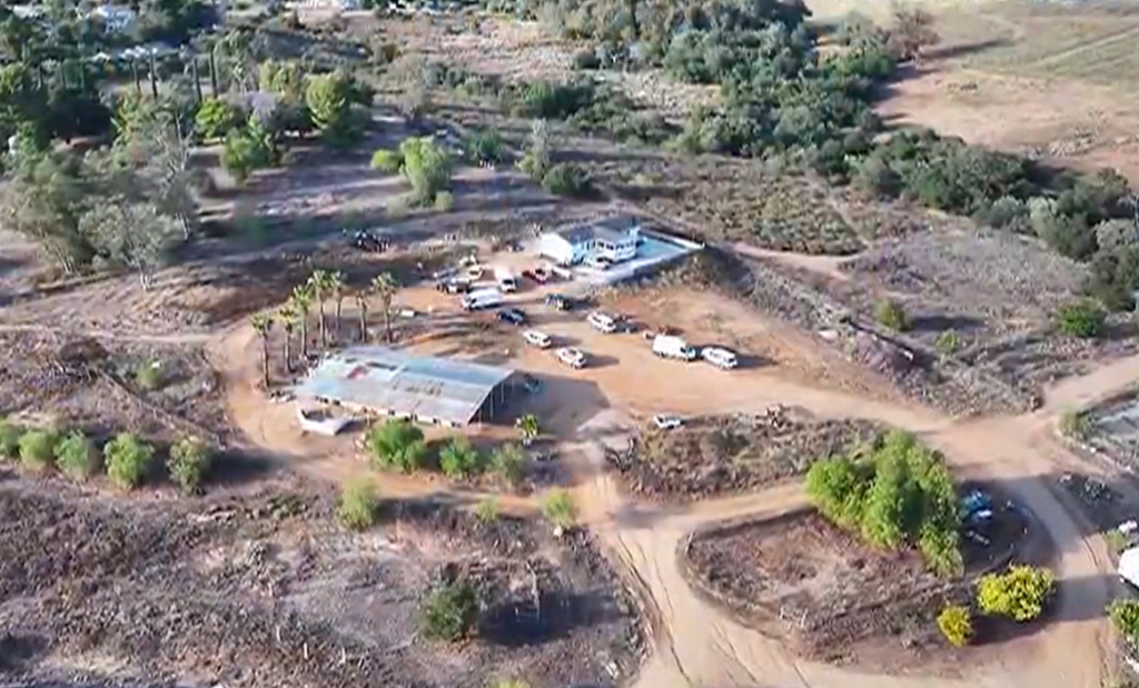 Aerial view of the location where Nadine Jett's remains were buried and found.