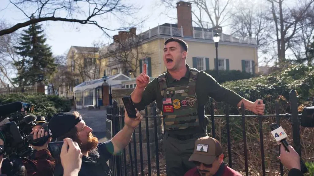 Pardoned J6 rioter’s ‘Crusader March’ explodes into chaos as Nazis crash his party