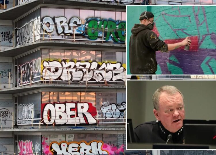 Graffiti vandals used special tactics as part of city-wide vandalism spree — and one is an LA utility worker