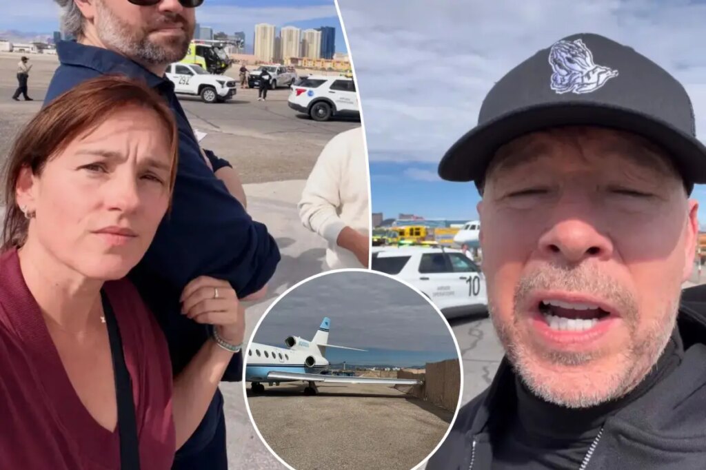 ‘Power Rangers’ star Amy Jo Johnson ‘happy to be alive’ after Donnie Wahlberg’s private jet skidded off Vegas runway