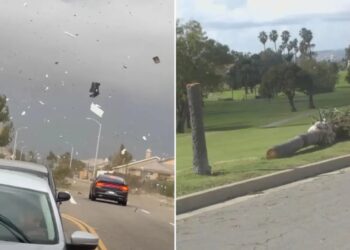 Intense wind gusts send trash flying as wicked system lashes SoCal