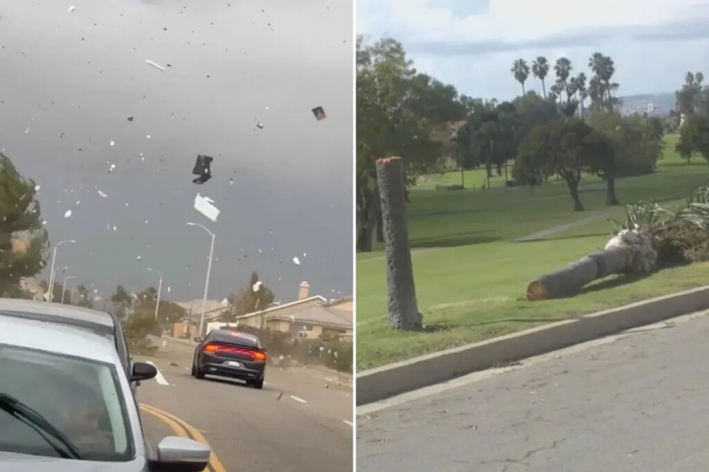 Intense wind gusts send trash flying as wicked system lashes SoCal