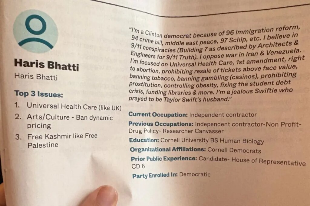 NYers perplexed by voting mailer touting candidate who ‘prayed to be Taylor Swift’s husband’