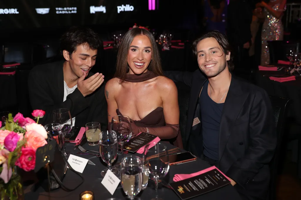 Shai Fruchter, Ariana Biermann, and Liam Obergfoll at the Virtual Reali-Tea Awards.