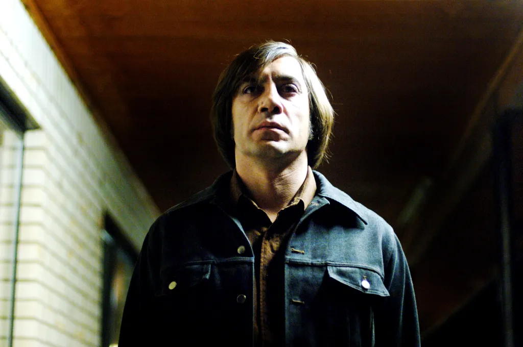 Javier Bardem as Anton Chigurh in a scene from 
