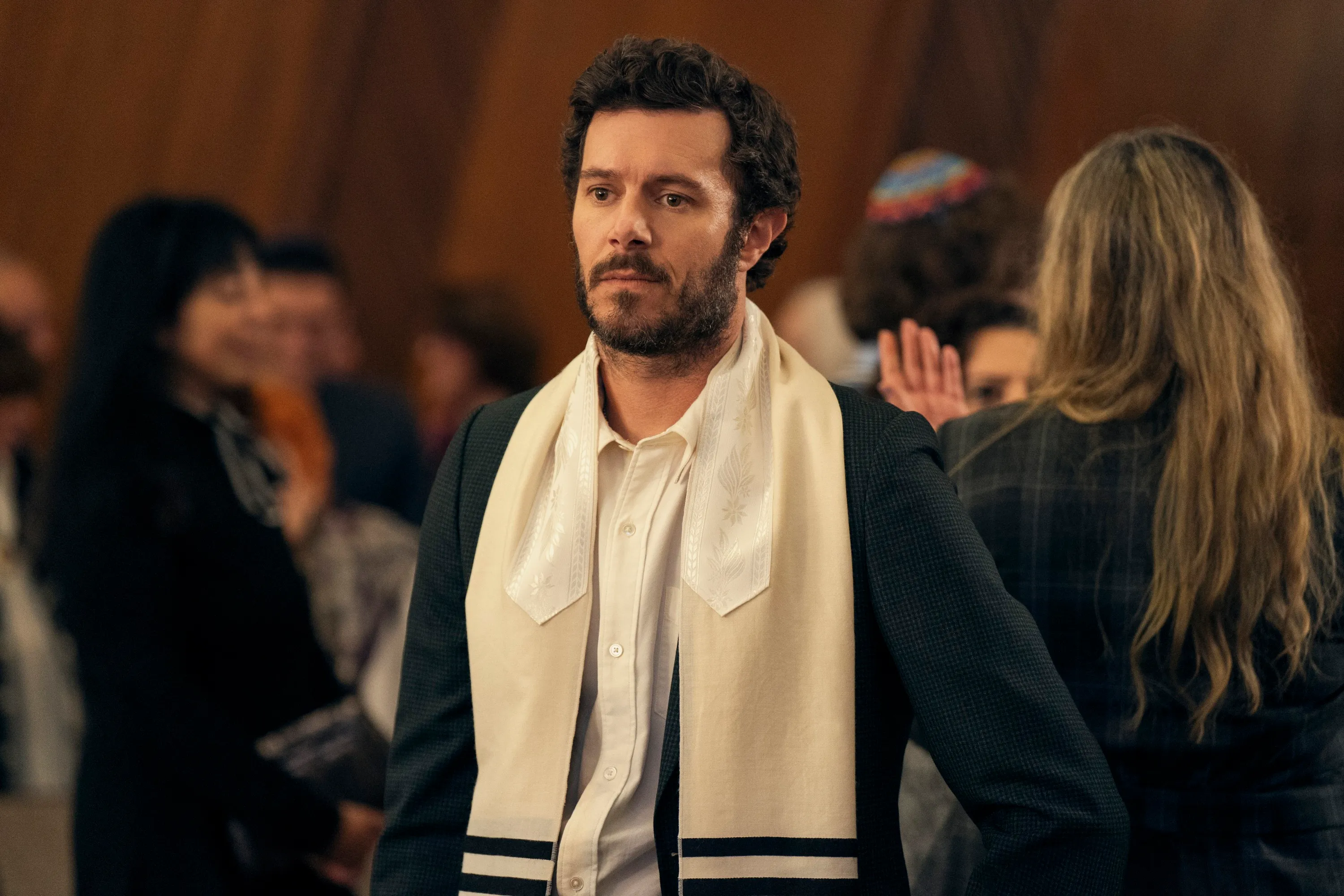 Adam Brody as Noah in Nobody Wants This.