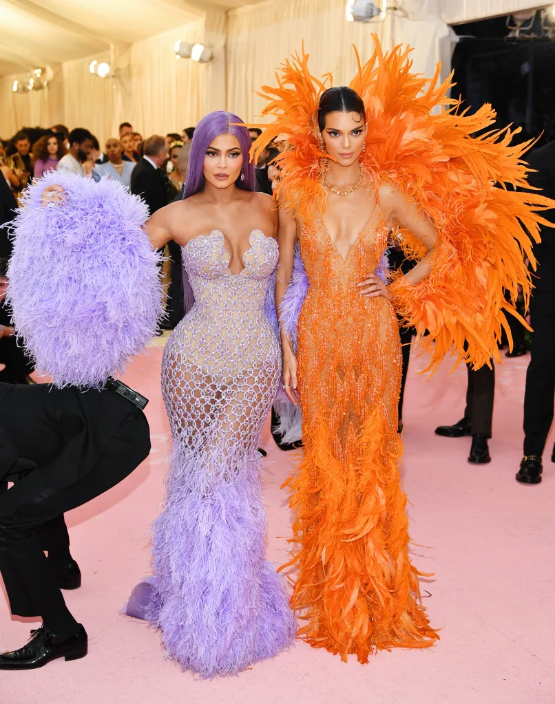 Kylie Jenner and Kendall Jenner attend The Met Gala Celebrating Camp: Notes on Fashion.