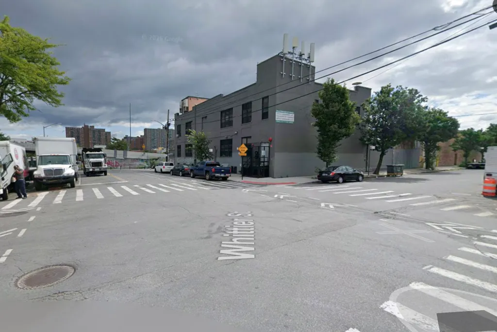 A street view of Garrison Avenue and Whittier Street in the Bronx.