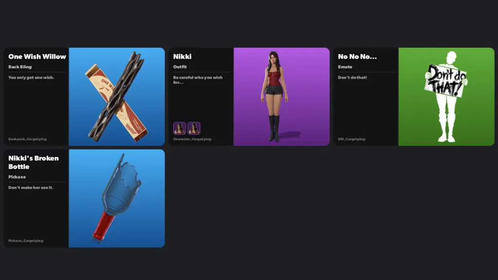 Obsession Fortnite Bundle Items