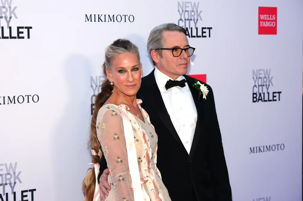 Sarah Jessica Parker and Matthew Broderick on the red carpet at the New York City Ballet Fall Fashion Gala.