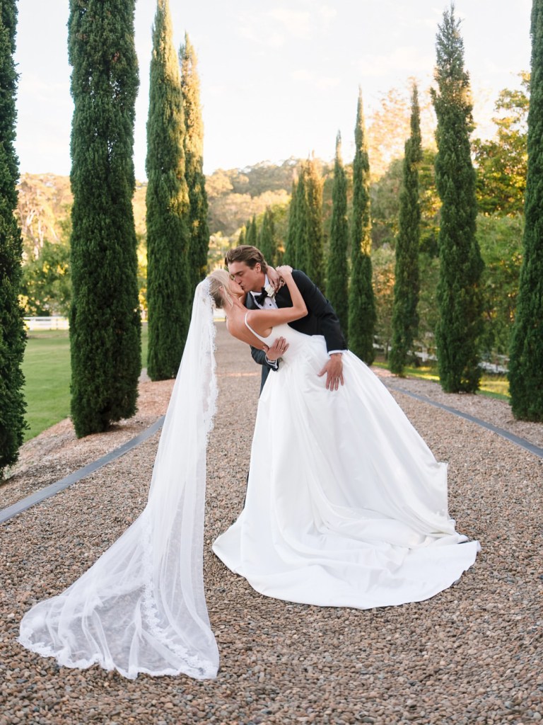 OnlyFans star Annie Knight and Henry Brayshaw during their wedding ceremony.
