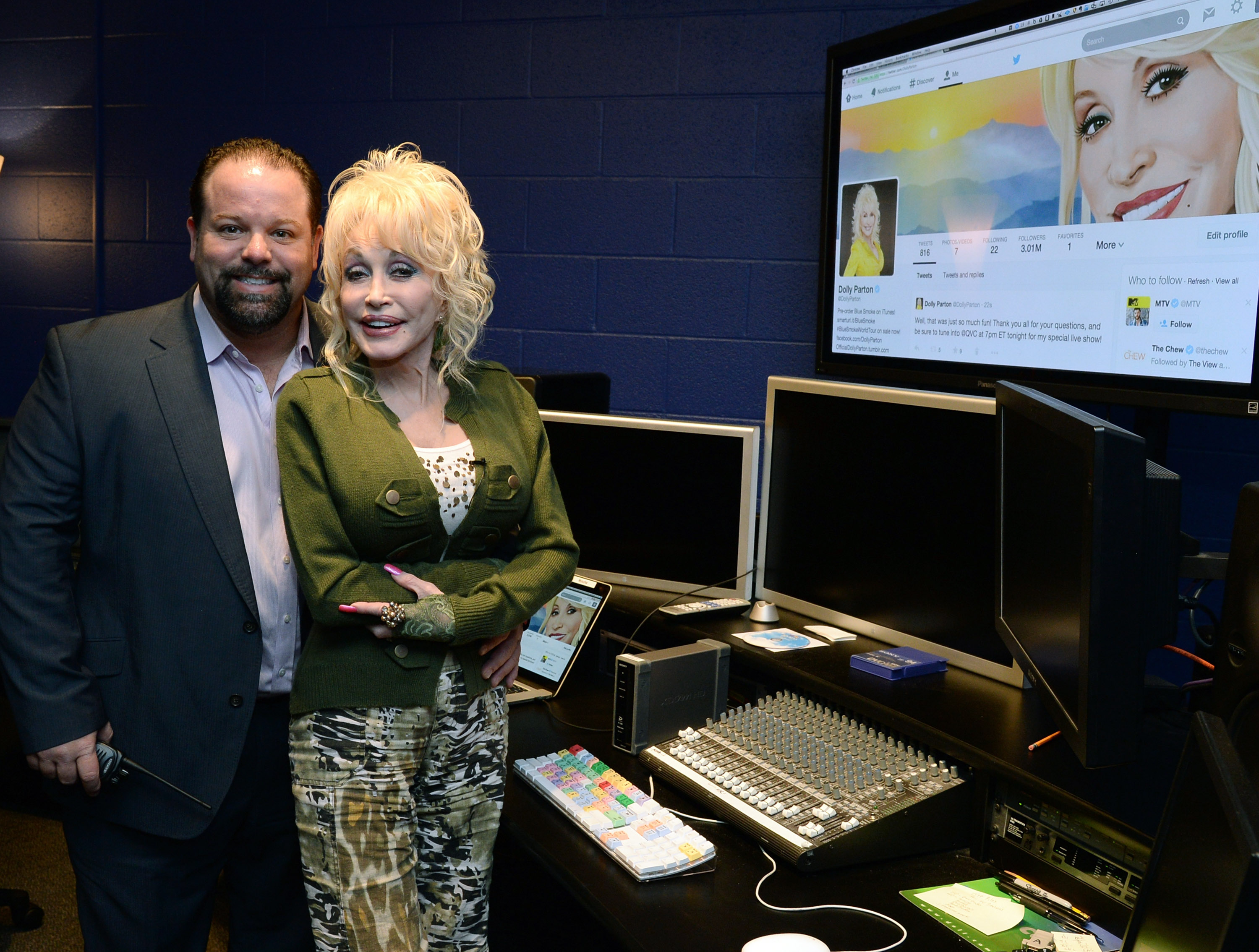 Dolly Parton with manager Danny Nozell