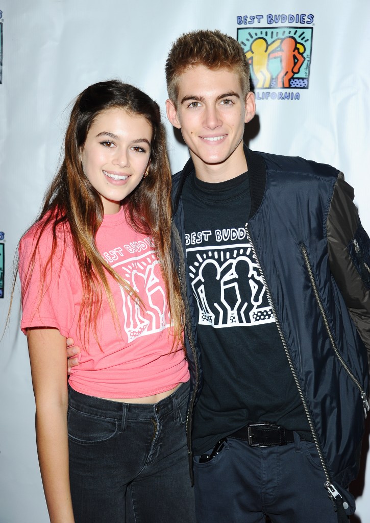 Kaia Gerber and Presley Gerber smiling at the 