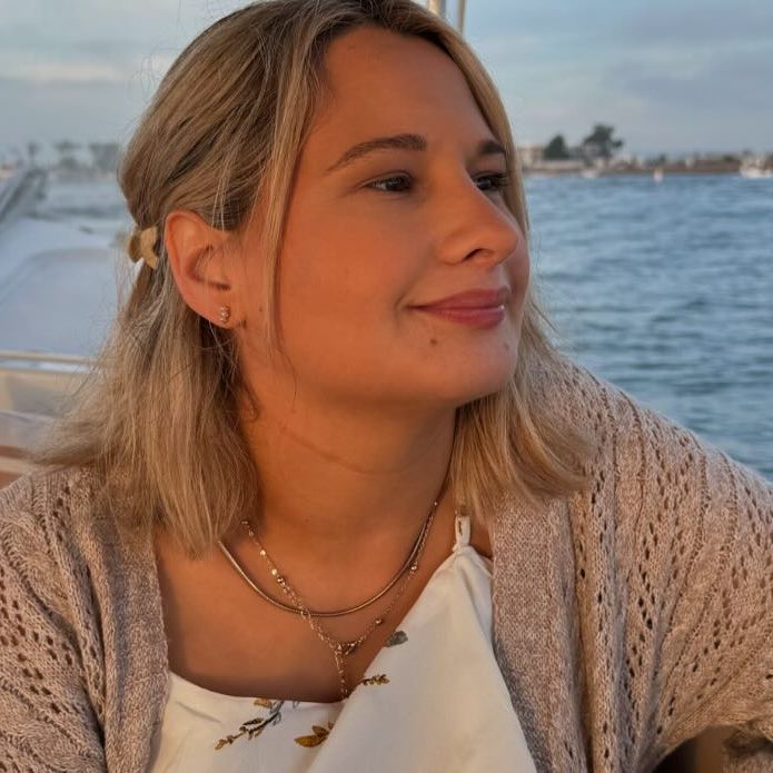 Gypsy-Rose Blanchard sitting on a boat with water in the background.