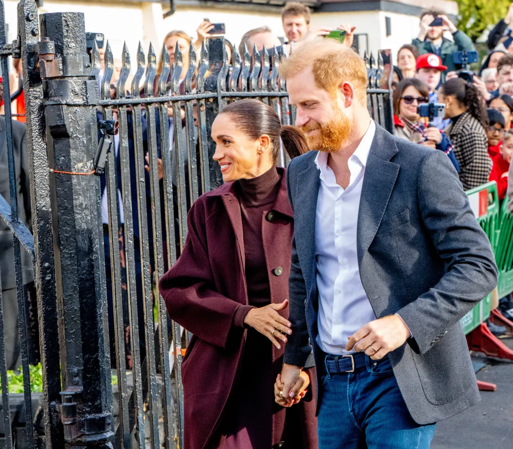 Prince Harry and Meghan Markle during a visit to the Community Recording Studio in Nottingham, UK.