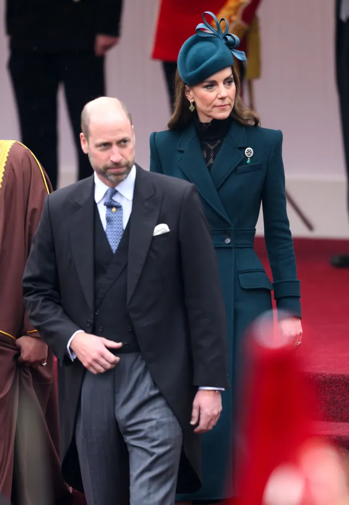 Prince William and Catherine, Princess of Wales, during the State Visit of the Sultan of Oman to the UK.