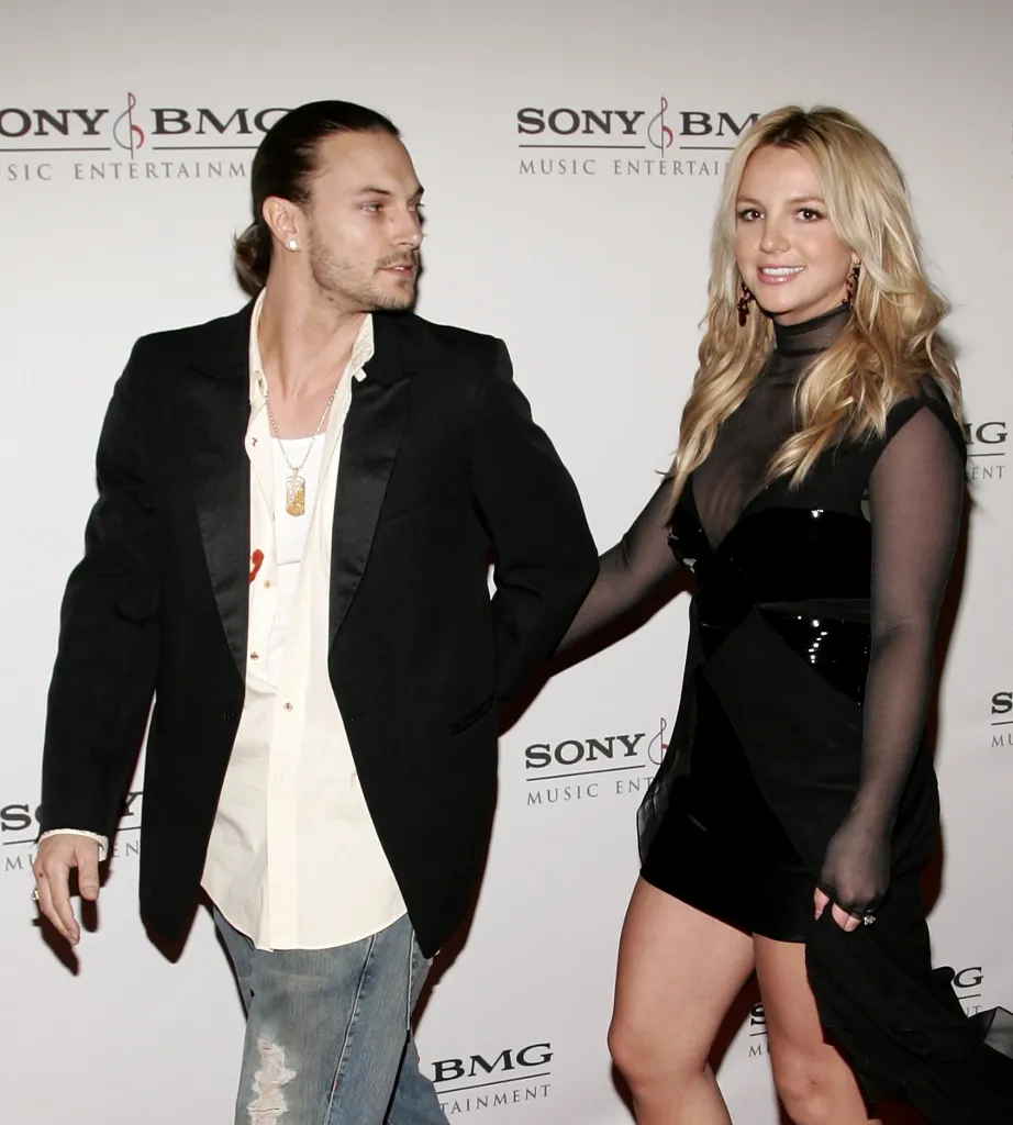 Britney Spears and husband Kevin Federline arriving at a party.