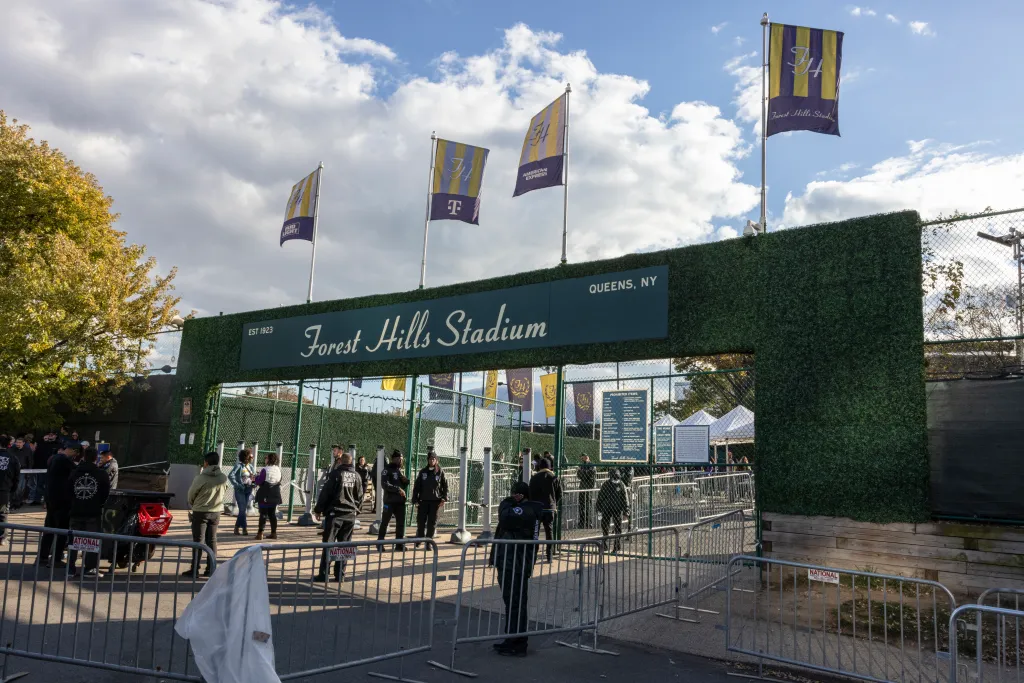 A rally at Forest Hills Stadium for Zohran and featuring Bernie Sanders and AOC is creating parking woes for local residents in Queens, N.Y., Sunday, Oct. 26, 2025.