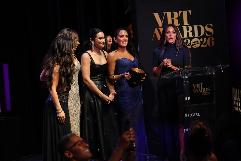 'Real Housewives of Rhode Island' cast accept the Best Cast award onstage at the VRT Awards.