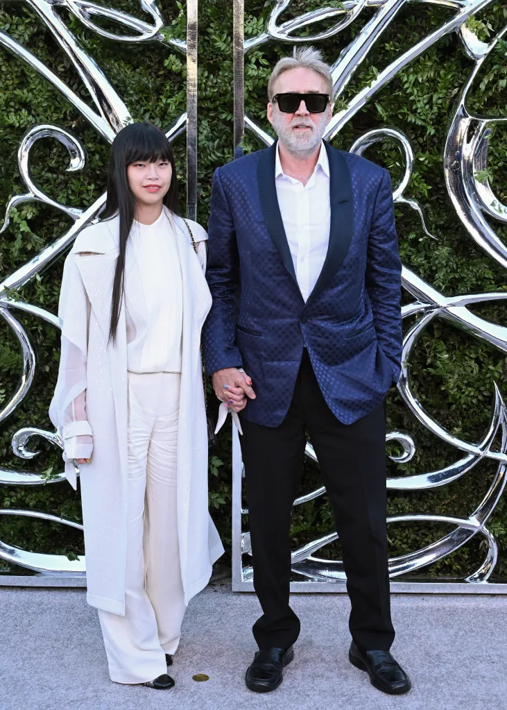 Riko Shibata and Nicolas Cage attend the Lucas Museum of Narrative Art Opening Night.
