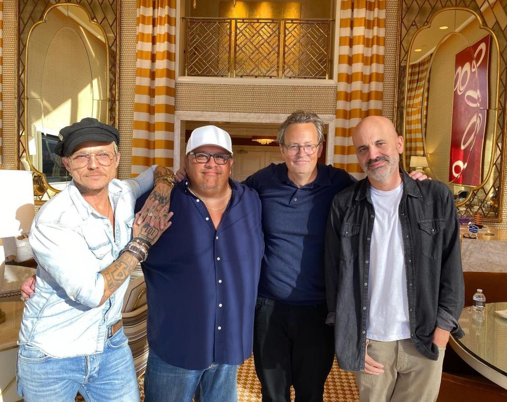 Matthew Perry with old friends Roger Castillo and David Pressman.