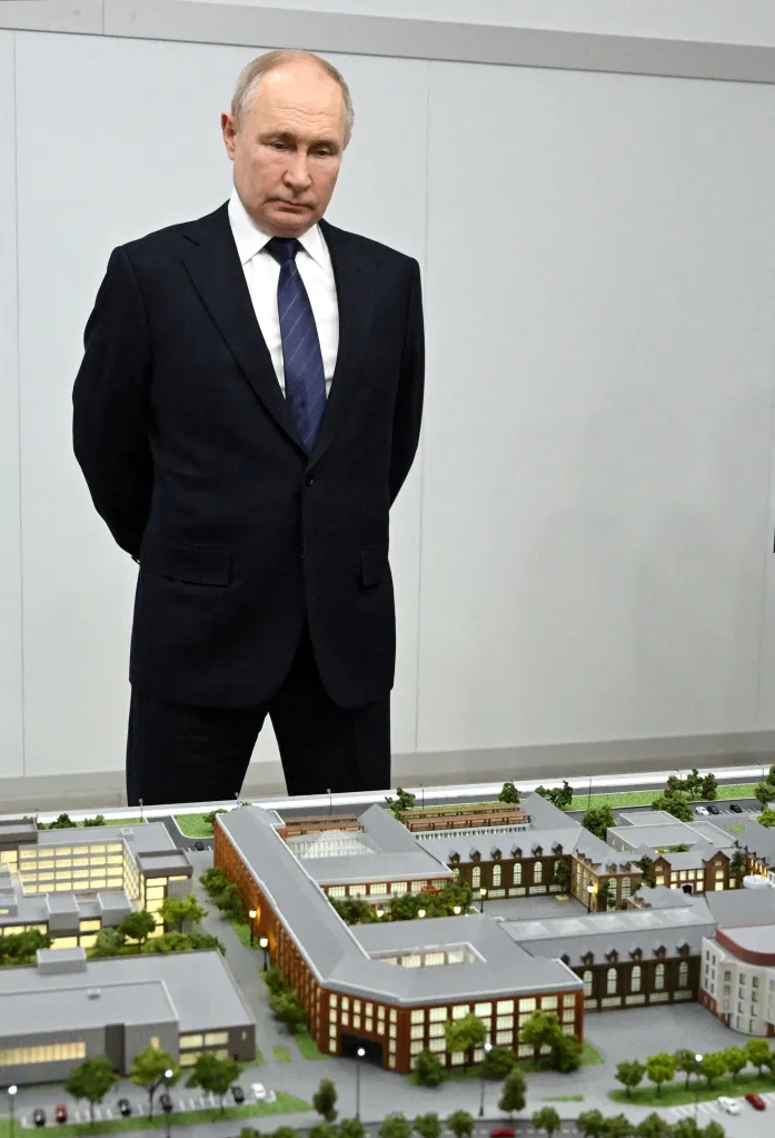 Russian President Vladimir Putin visits the Immanuel Kant Baltic Federal University in Kaliningrad, Russia, January 25, 2024.