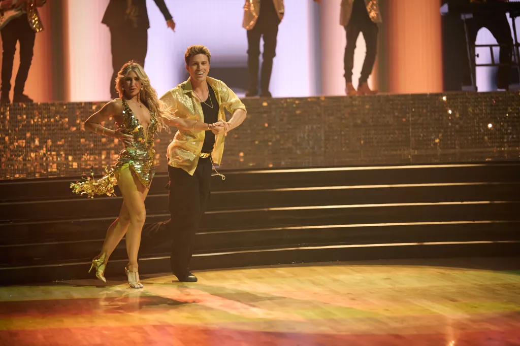 Emma Slater and Jackson Olson dancing on Dancing with the Stars.