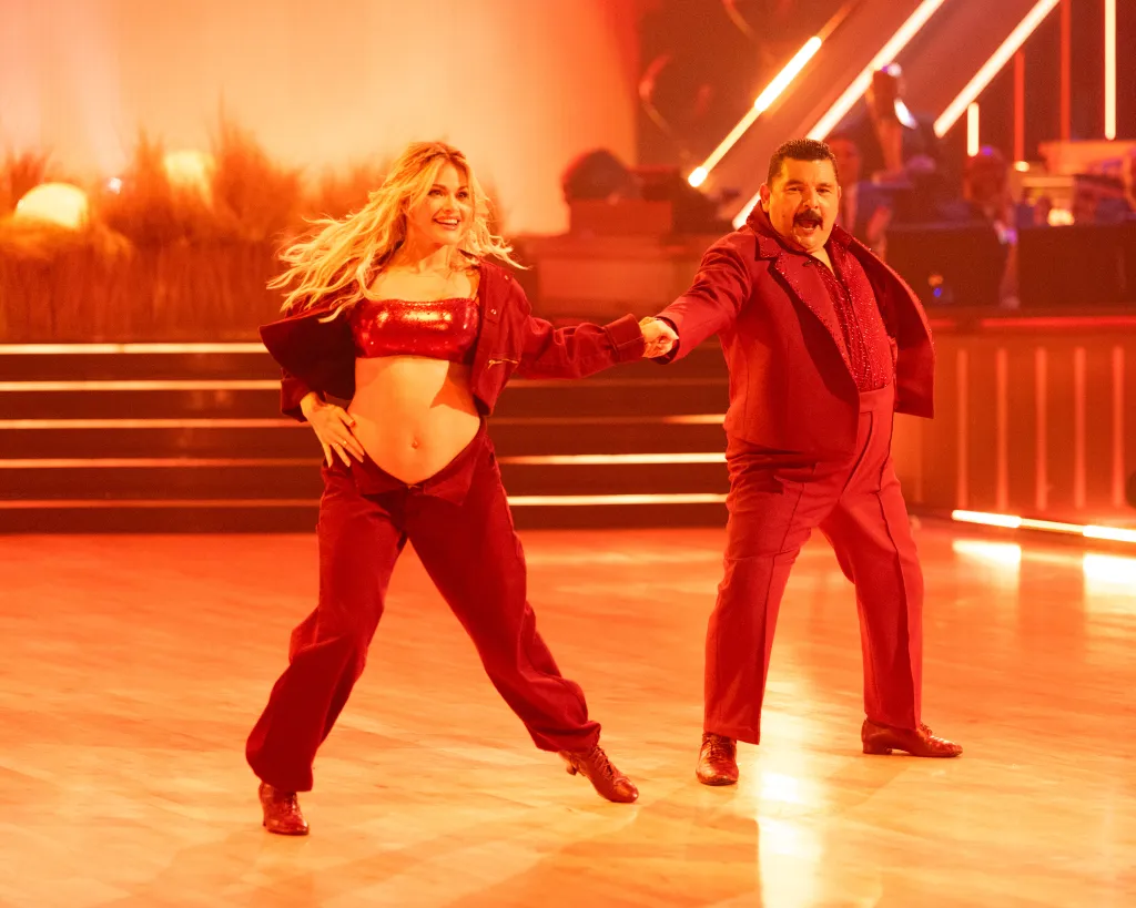 Witney Carson and Guillermo Rodriguez dancing on Dancing with the Stars.